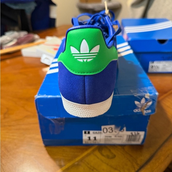 New with Damaged Box Adidas Gazelle Men\'s Size 11 Shoes Blue Green Athletic main image 6